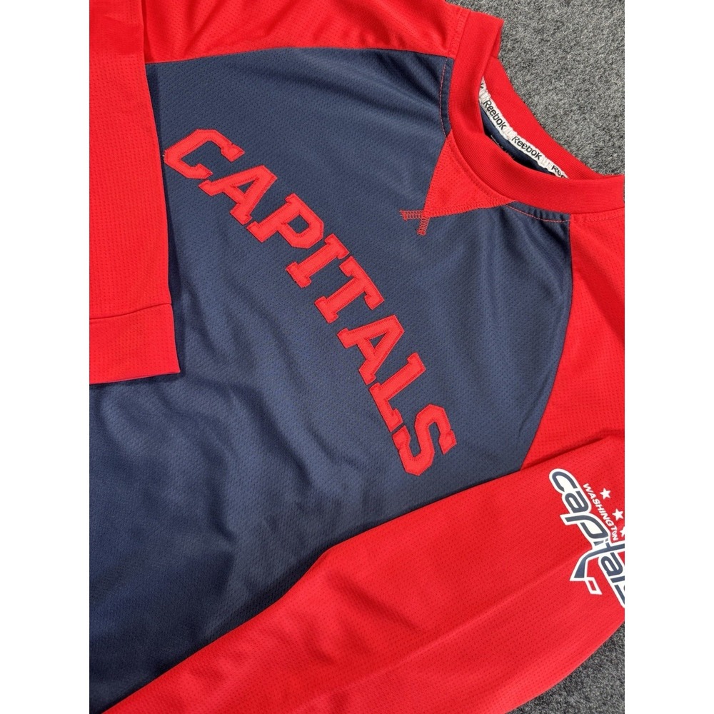 Reebok Washington Capitals Crewneck Sweatshirt Navy Red NHL M